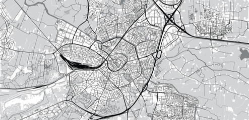 Fototapeta na wymiar Urban vector city map of Amersfoort, The Netherlands