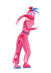 smartphone app cute watercolor illustration