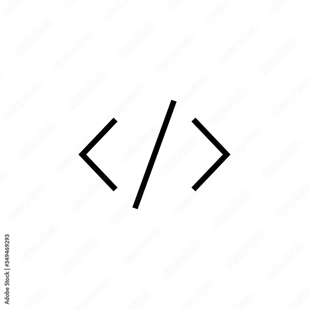 Poster code icon in black flat design on white background