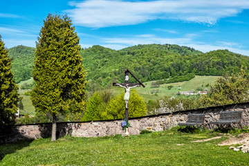 Crucifixion of Jesus Christ in Banska Bela, Slovakia