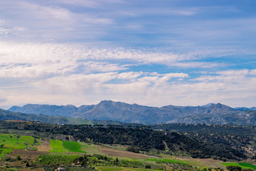 Fototapeta premium mountain panorama from Ronda in Spain