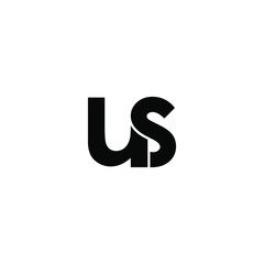 us letter original monogram logo design