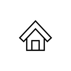 Home Icon, House pictogram, Line Homepage symbol in outline style on white background