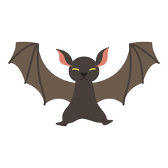cute bat animal vector