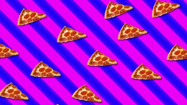 pizza falls from the sky, abstraction, background, screensaver