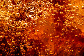 Macro soft drinks,Cola close-up,Ice cold drink, Photos Detail of Cold Bubbly Carbonated Soft Drink with Ice 