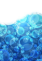 blue background with air bubbles