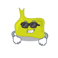 cartoon character of pituitary wearing classy black glasses