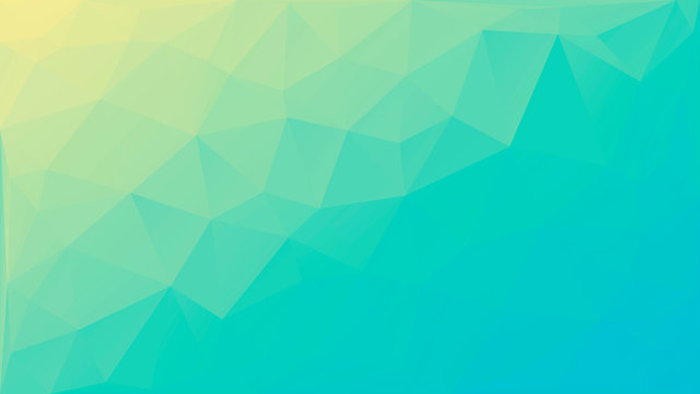 Yellow to green or blue gradient polygon background.