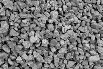 abstract black and white granite rubble background