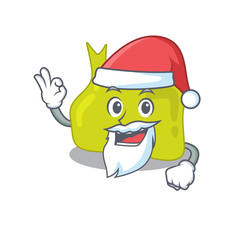 cartoon character of pituitary Santa having cute ok finger