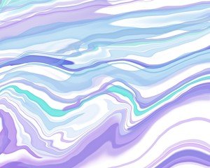 Abstract Liquid purple blue and white clear color, curve lines marble pattern textures, watercolor decoration fluid flowing acrylic art modern cool background, creative paint brush color