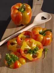 Geschnittene Tigerpaprika