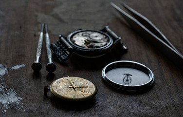 Mechanical watch repair, watchmaker's workshop