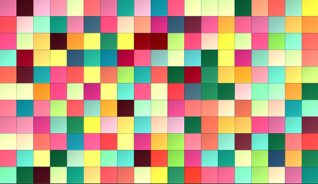 tiles of different colors over a large area © Sergey
