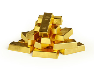 Gold bars and Financial concept,3d rendering,conceptual image.
