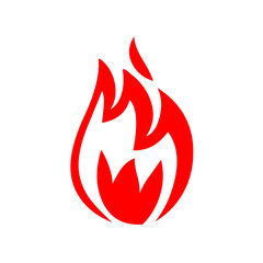 Illustration of fire  against white background