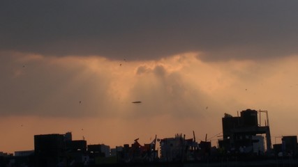 Fototapeta premium sunset in the city