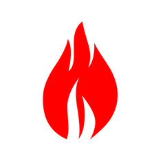 Illustration of fire  against white background