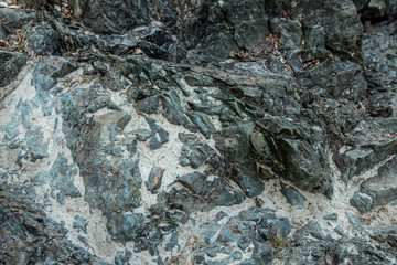 Close texture of the old stone. Grey detailed background