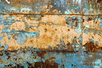 texture of the old metal sheet wall garage