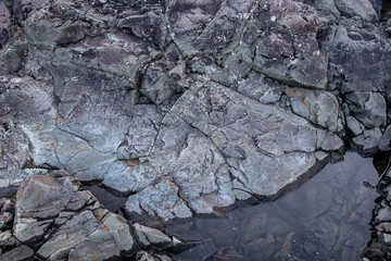 Close texture of the old stone. Grey detailed background