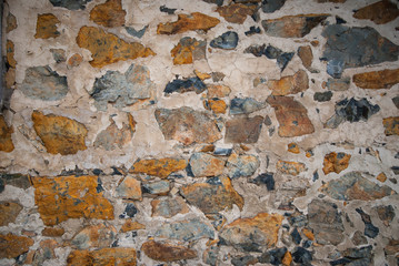 Old stone wall background texture close up...