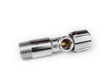 New toilet valve on a white background