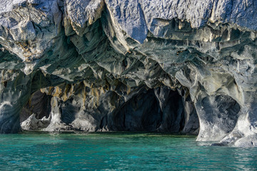 marble caves natural wonder in Patagonia
