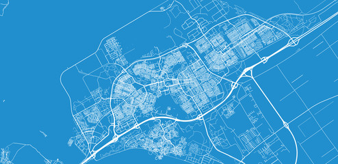 Urban vector city map of Almere, The Netherlands