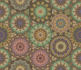 Kaleidoscope seamless pattern. Beautiful ornamental design. Print for fabric, wallpaper, wrapping design.