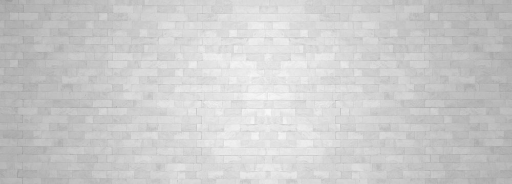 White brick wall backgrounds studio room interior texture for display products.