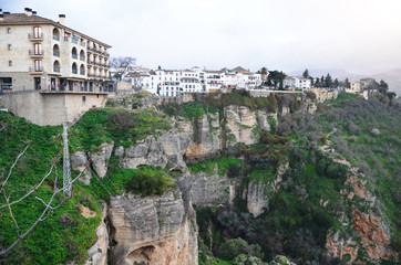Vistas desde el balcón de Ronda, Málaga, España. 