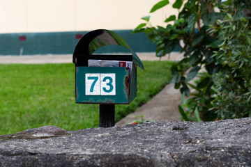 mailbox on the background of the house