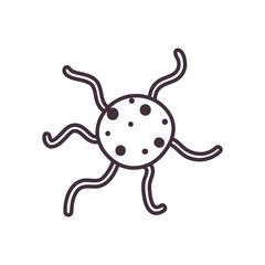 Covid 19 virus line style icon vector design