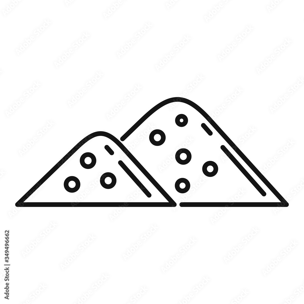 Poster sugar pile icon. outline sugar pile vector icon for web design isolated on white background