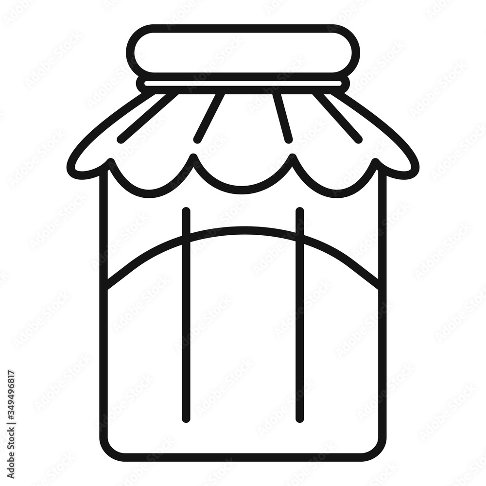 Poster sugar jam jar icon. outline sugar jam jar vector icon for web design isolated on white background