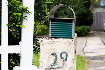 mailbox on the background of the house