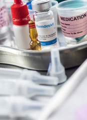 Medication prepared for people affected by Covid-19, Remdesivir is a selective antiviral...