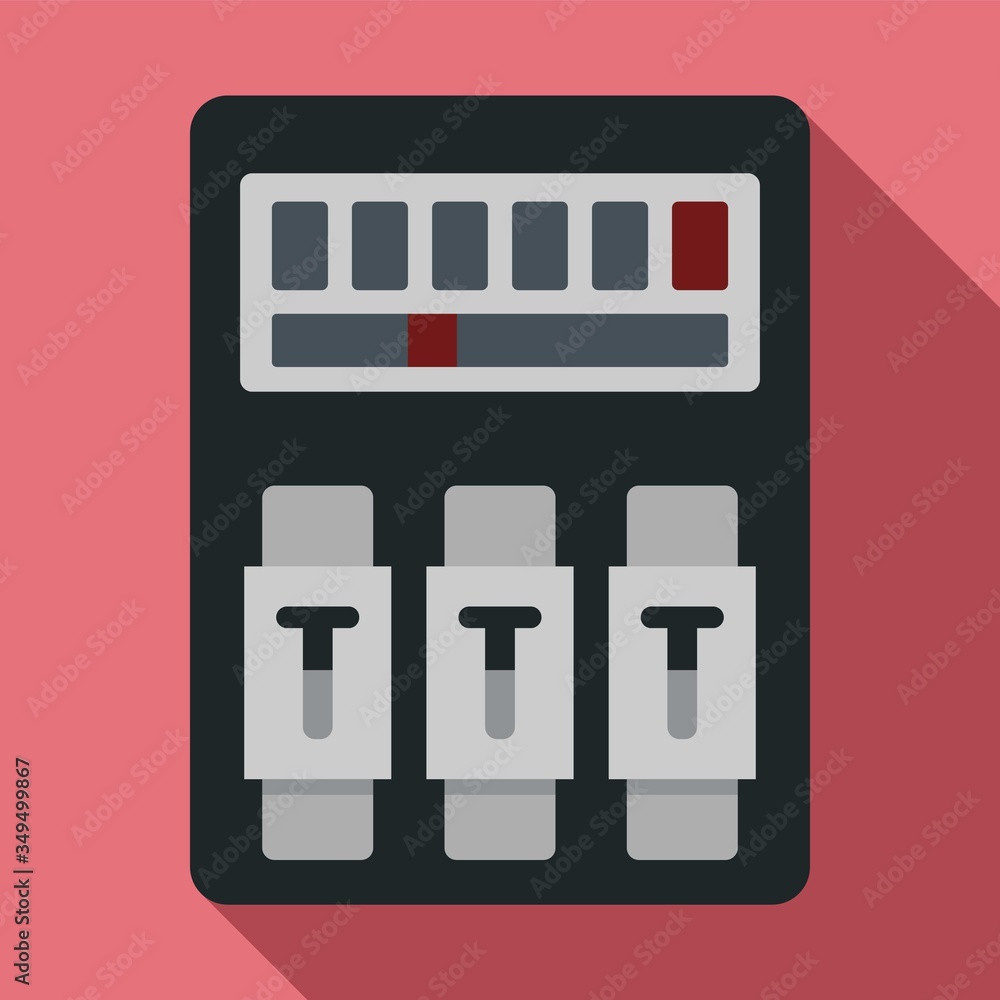 Poster switch electrical device icon. flat illustration of switch electrical device vector icon for web des