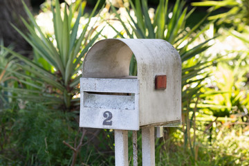 mailbox on the background of the house