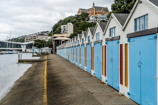 Colourful Boatsheds, Wellington Harbour