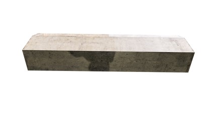 concrete curb simple one-dimensional form with a width of a meter, Illustration in 3D - 10