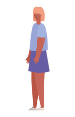 Isolated avatar woman cartoon with blond hair vector design