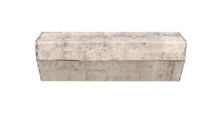 concrete curb simple one-dimensional form with a width of a meter, Illustration in 3D - 3