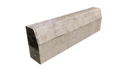 concrete curb simple one-dimensional form with a width of a meter, Illustration in 3D - 9