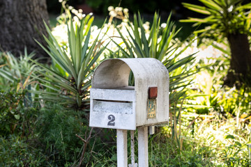 mailbox on the background of the house