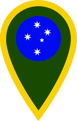 Australia Location pin map navigation label symbol