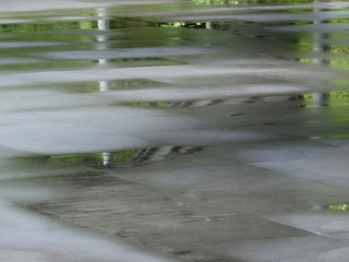 wet pavement floor after rain