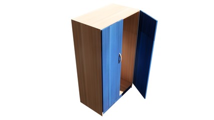 two-door room wardrobe Illustration in 3D - 4